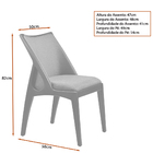 Cadeira Para Mesa De Jantar Crow 50cm Madeira Maciça | Linho